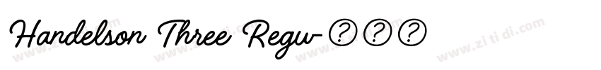 Handelson Three Regu字体转换